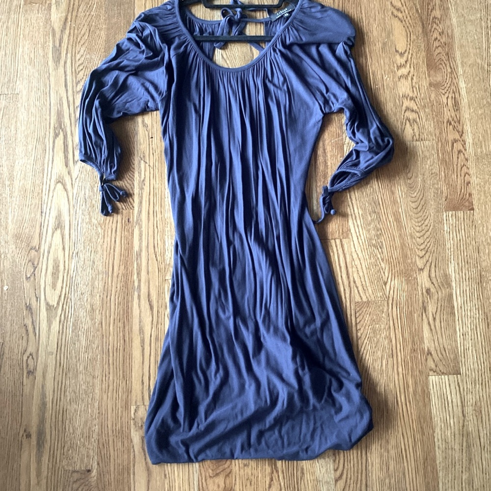 T-bags backless navy blue dress 💯 rayon